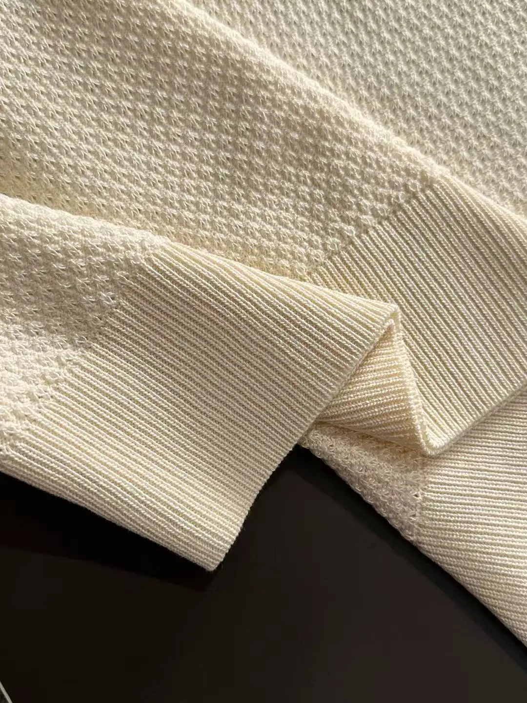 Waffle-Knit Cotton-Blend Polo Shirt D20014832 — view 5