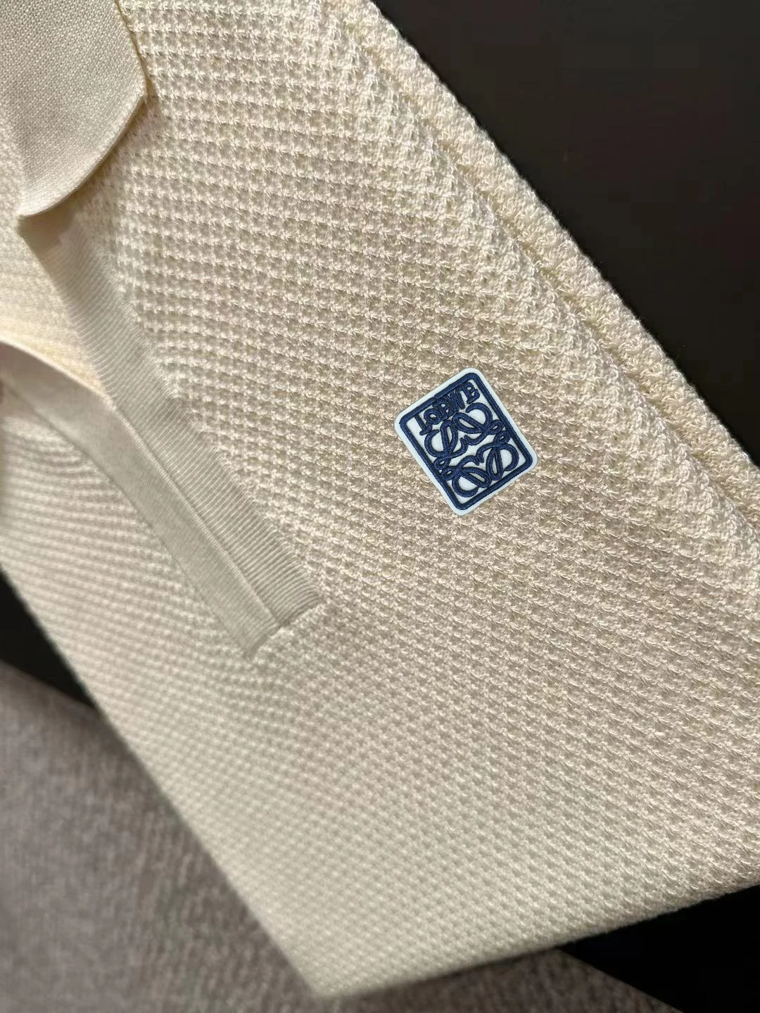 Waffle-Knit Cotton-Blend Polo Shirt D20014832 — view 7