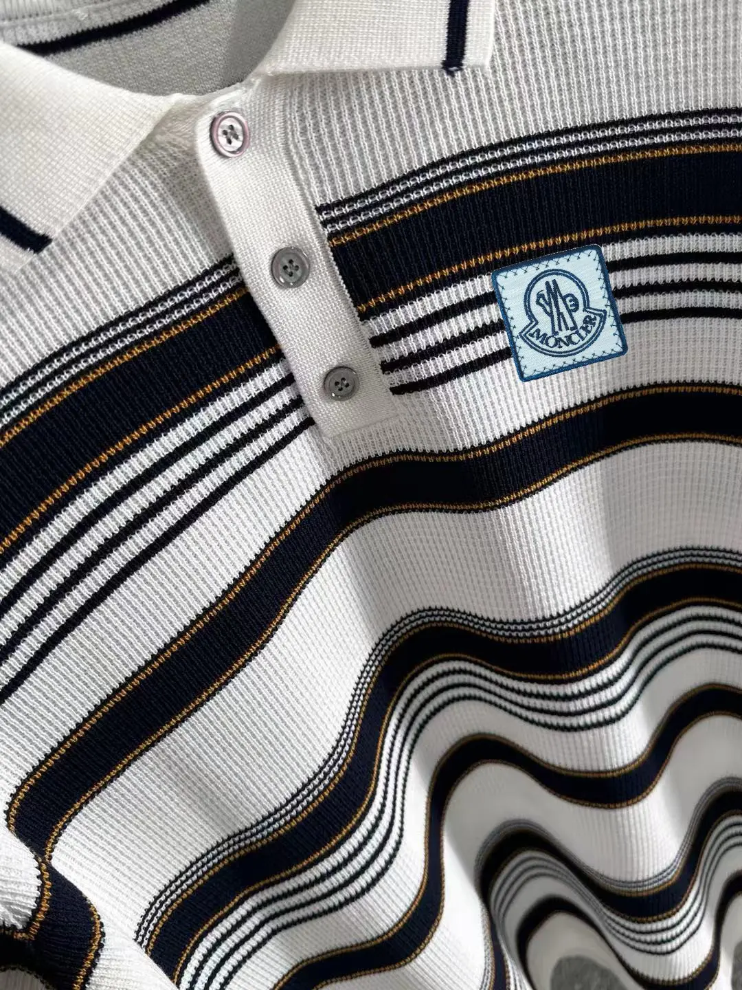 Striped Knit Polo Shirt D20014838 — view 7