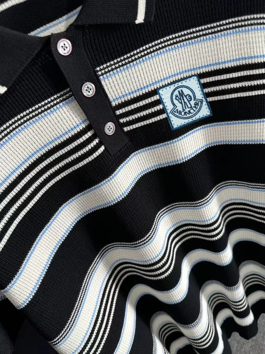 Striped Knit Polo Shirt D20014840 — view 7