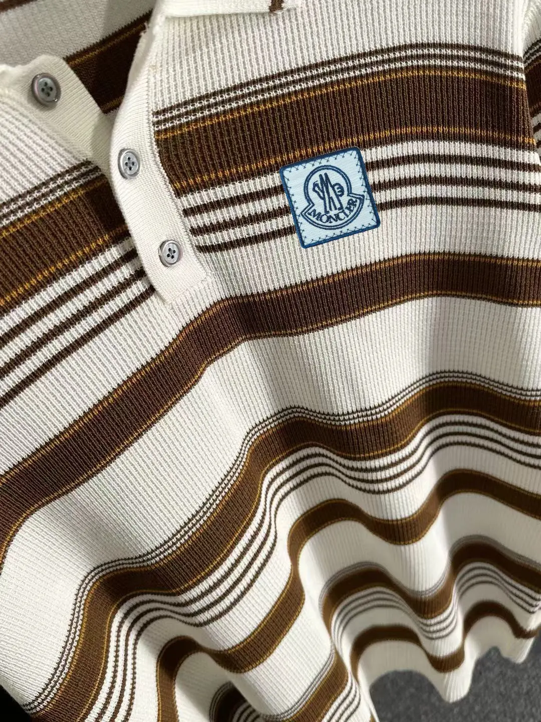 Striped Knit Polo Shirt D20014839 — view 7