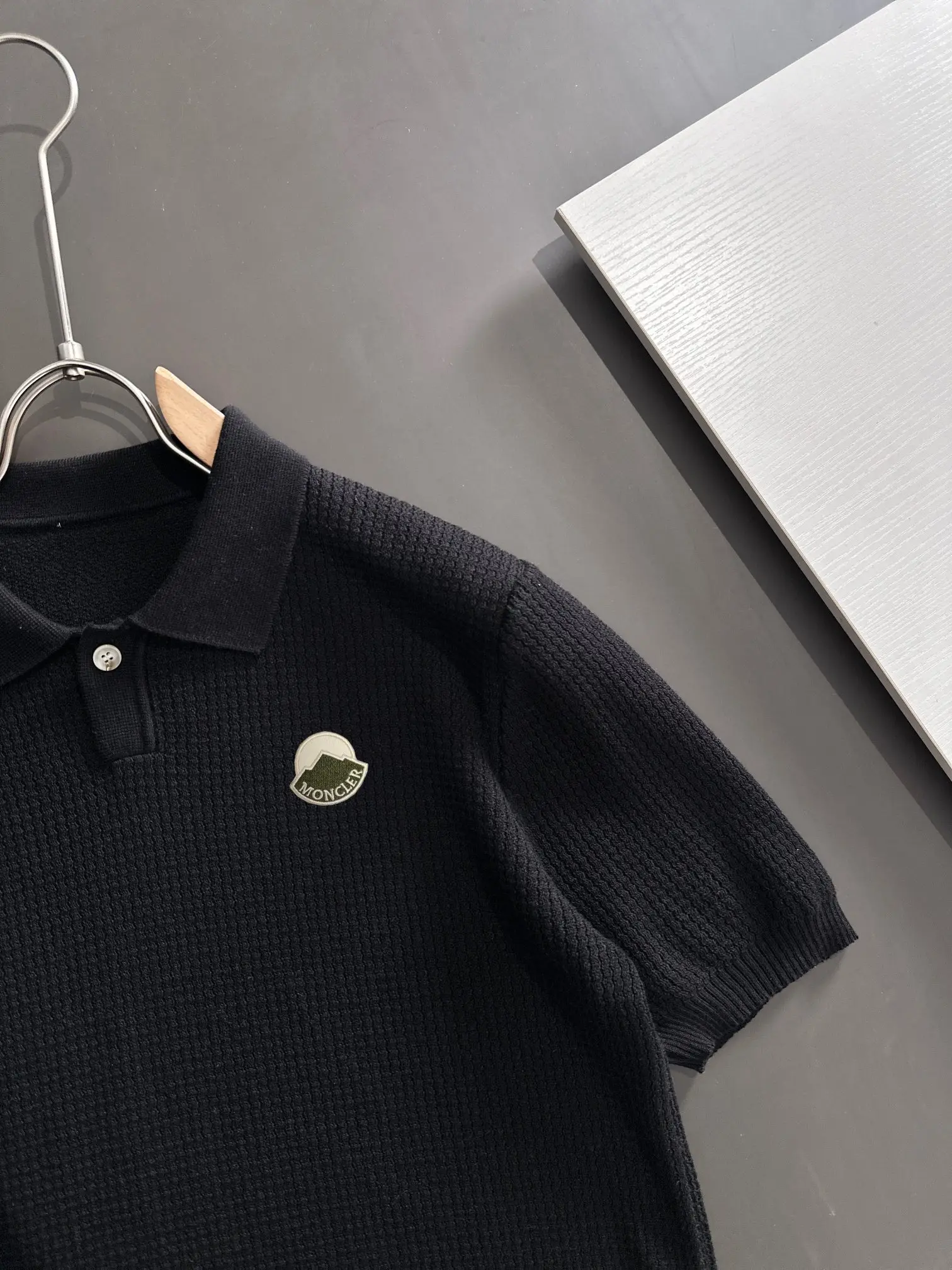 Waffle-Knit Cotton-Blend Polo Shirt D20014807 — view 2