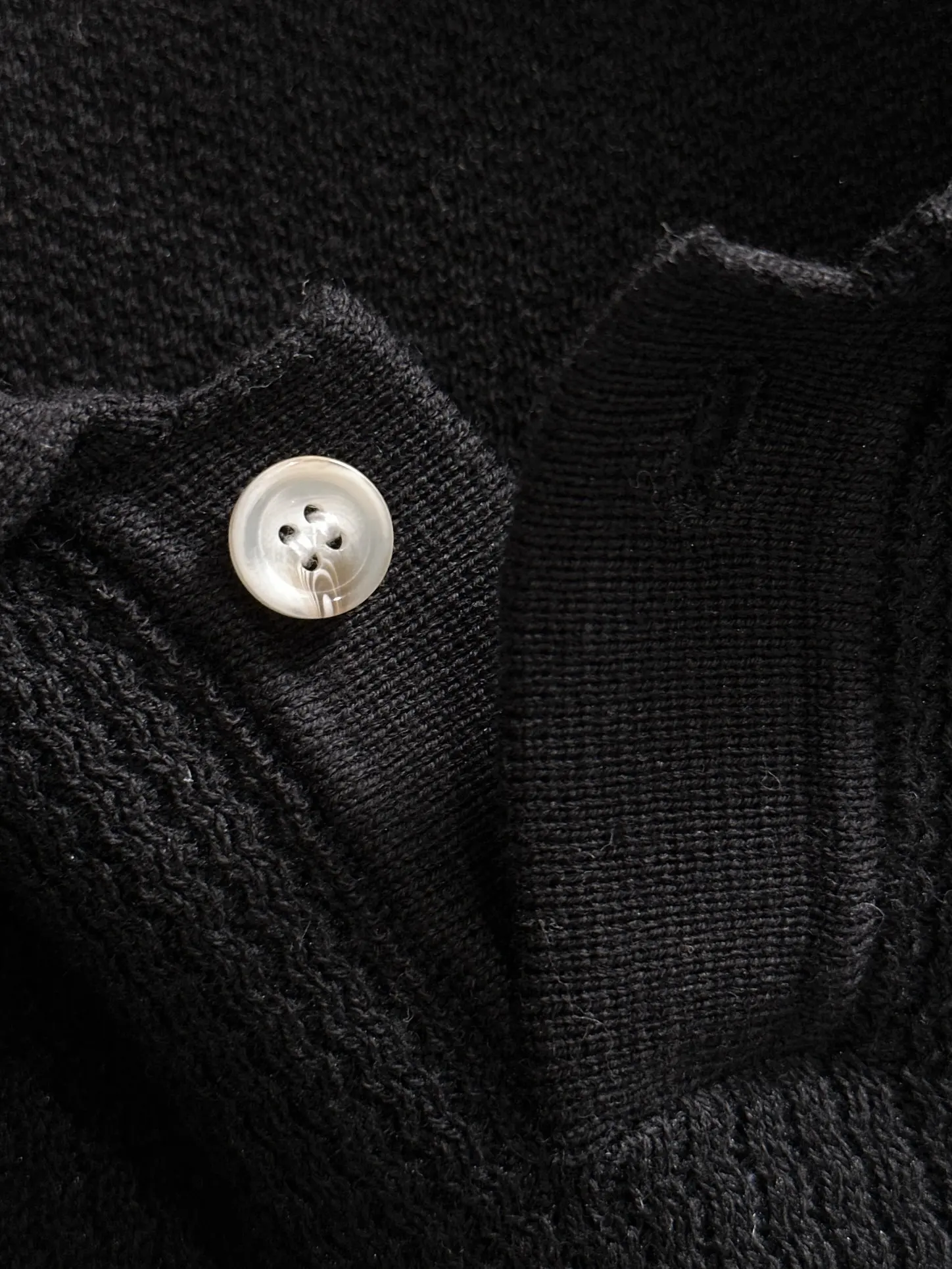 Waffle-Knit Cotton-Blend Polo Shirt D20014807 — view 4