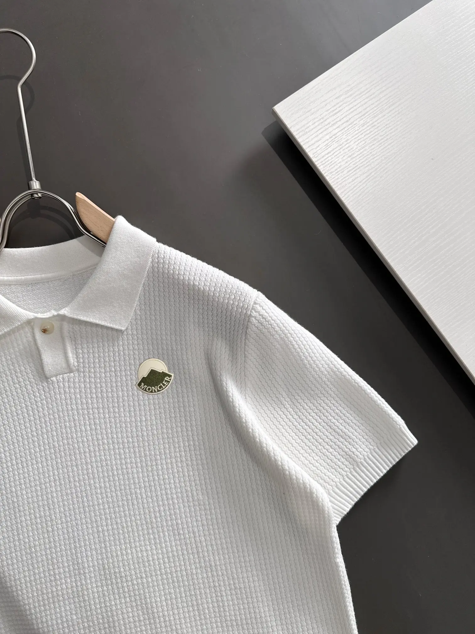 Slim-Fit Waffle-Knit Polo Shirt D20014808 — view 2