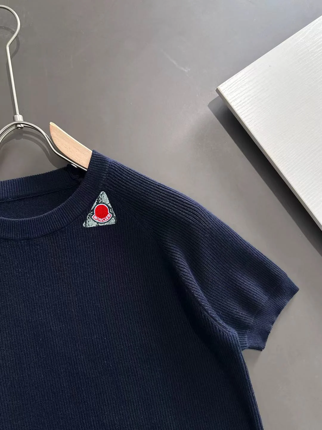 Ribbed Knit Short-Sleeve Sweater D20014756 — view 2