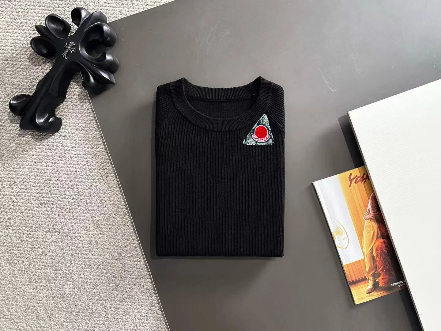 Ribbed Knit Crew-Neck T-Shirt D20014755 — view 8