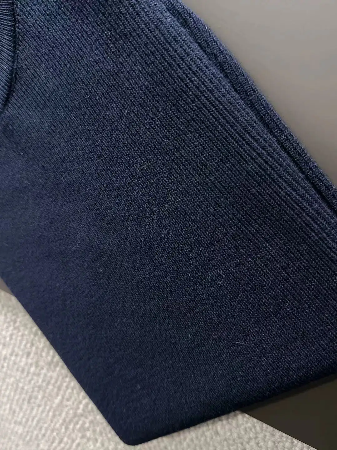 Ribbed Knit Short-Sleeve Sweater D20014862 — view 7