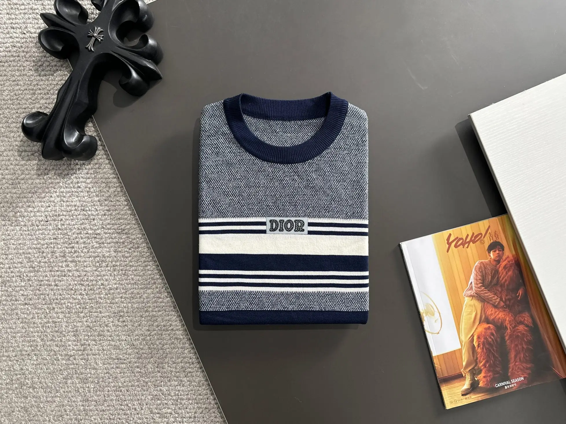 Striped Jacquard Knit T-Shirt D20014816 — view 8