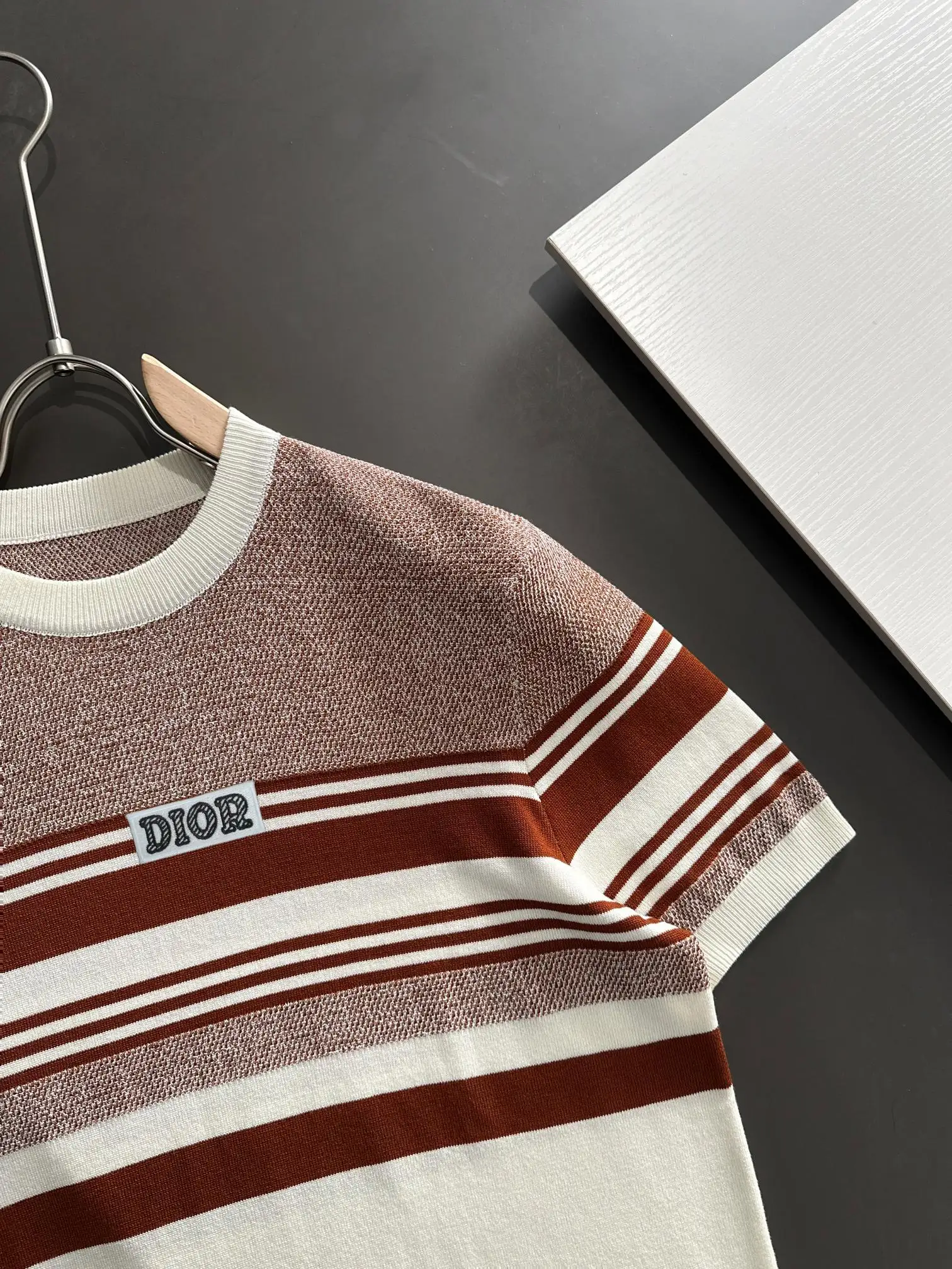 Striped Jacquard Knit T-Shirt D20014815 — view 2
