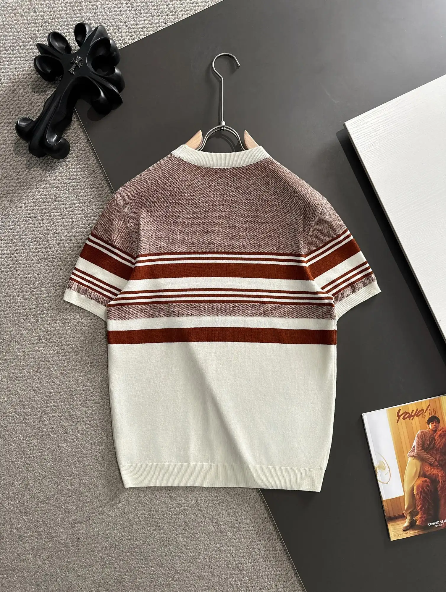 Striped Jacquard Knit T-Shirt D20014815 — view 9