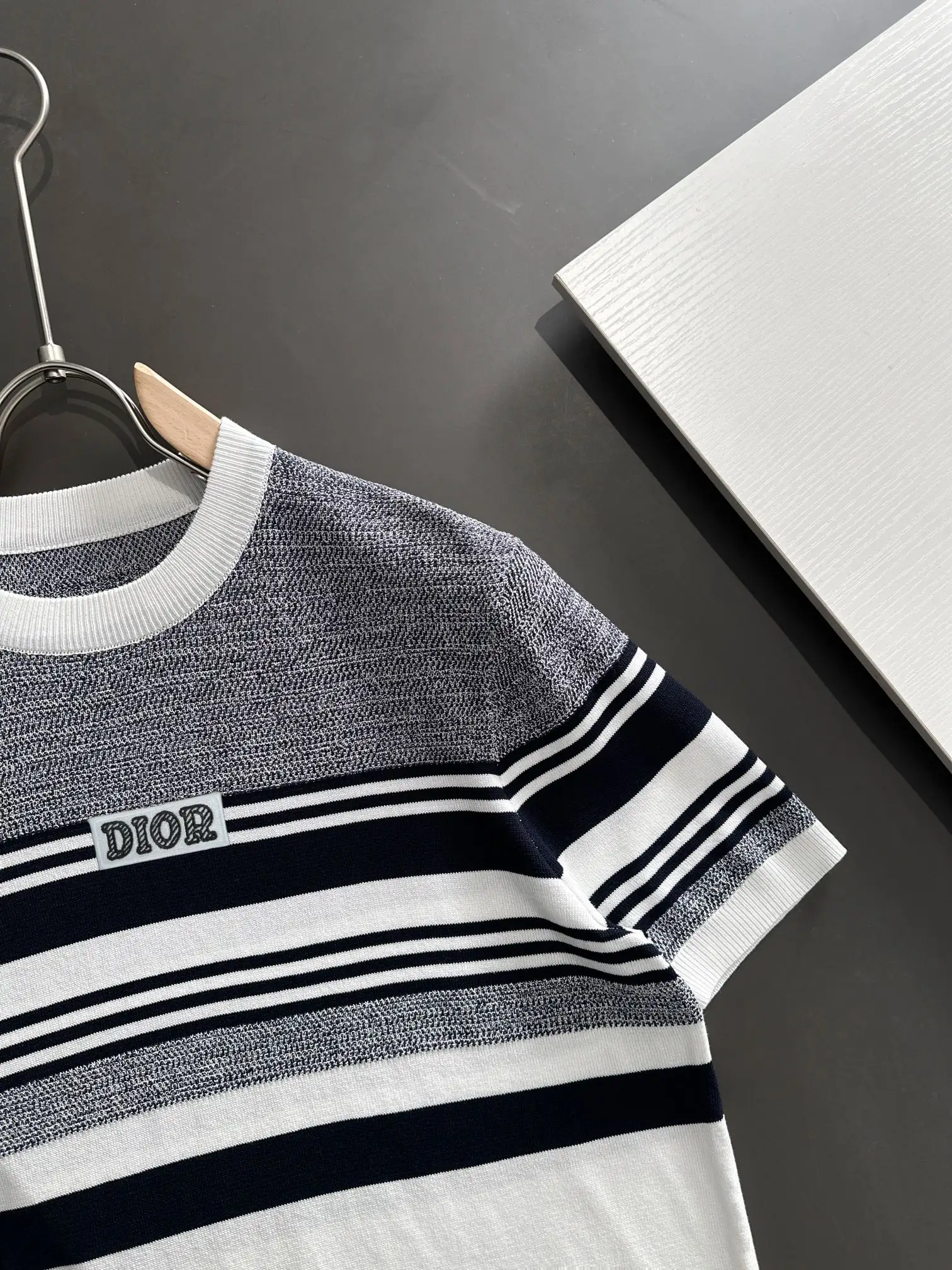 Striped Jacquard Knit T-Shirt D20014814 — view 2
