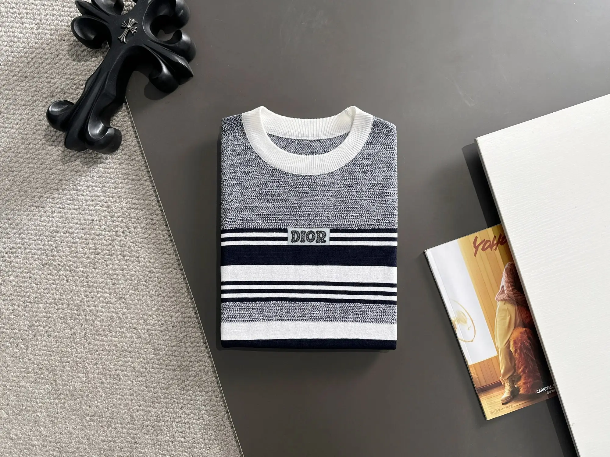 Striped Jacquard Knit T-Shirt D20014814 — view 8