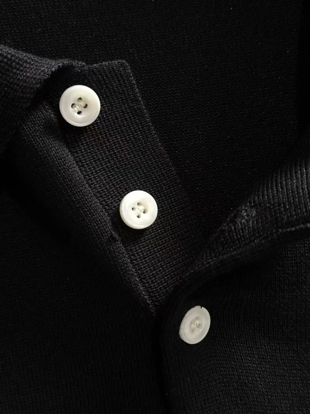 Logo-Patch Silk-Blend Knit Polo Shirt D20014826 — view 4