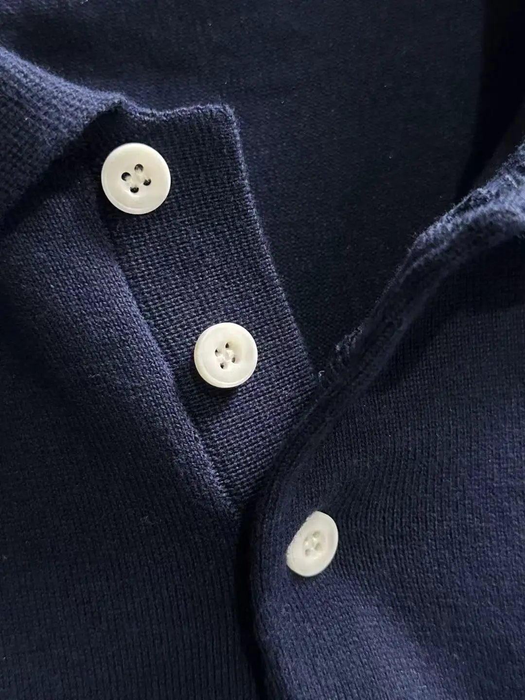 Logo-Patch Silk-Blend Knit Polo Shirt D20014825 — view 4