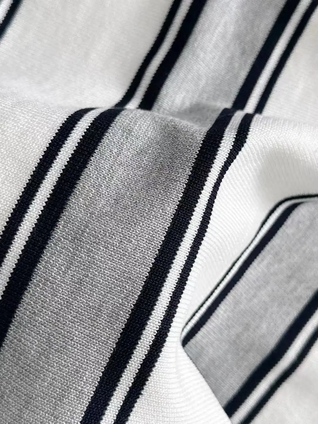 Striped Knit Half-Zip Polo Shirt D20014767 — view 4