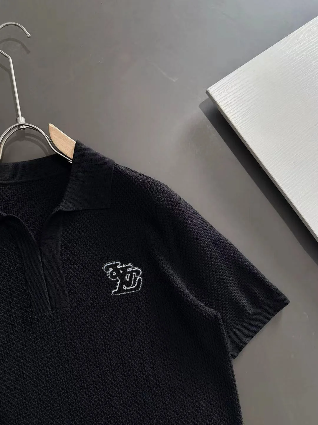 Waffle-Knit Cotton-Blend Polo Shirt D20014758 — view 2