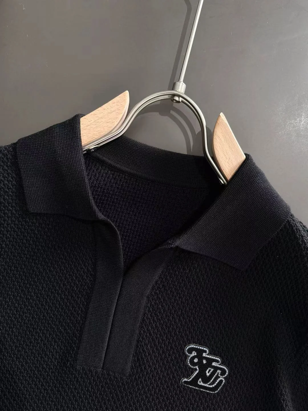 Waffle-Knit Cotton-Blend Polo Shirt D20014758 — view 3
