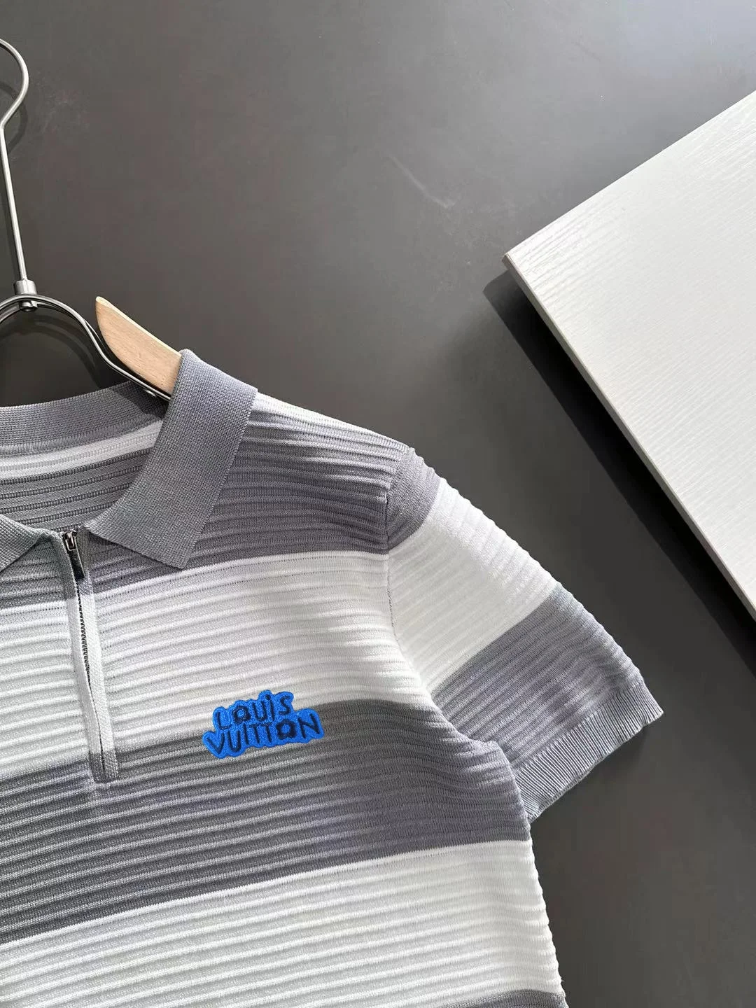 Striped Half-Zip Knit Polo Shirt D20014782 — view 2
