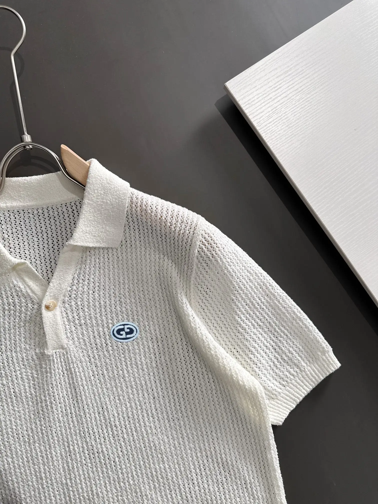 Open-Knit Mesh Polo Shirt D21013175 — view 2