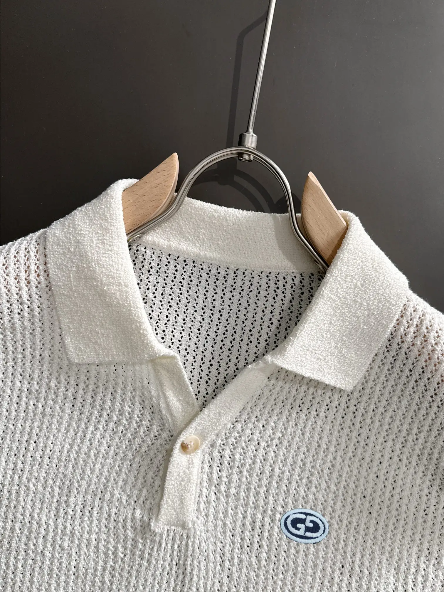 Open-Knit Mesh Polo Shirt D21013175 — view 3