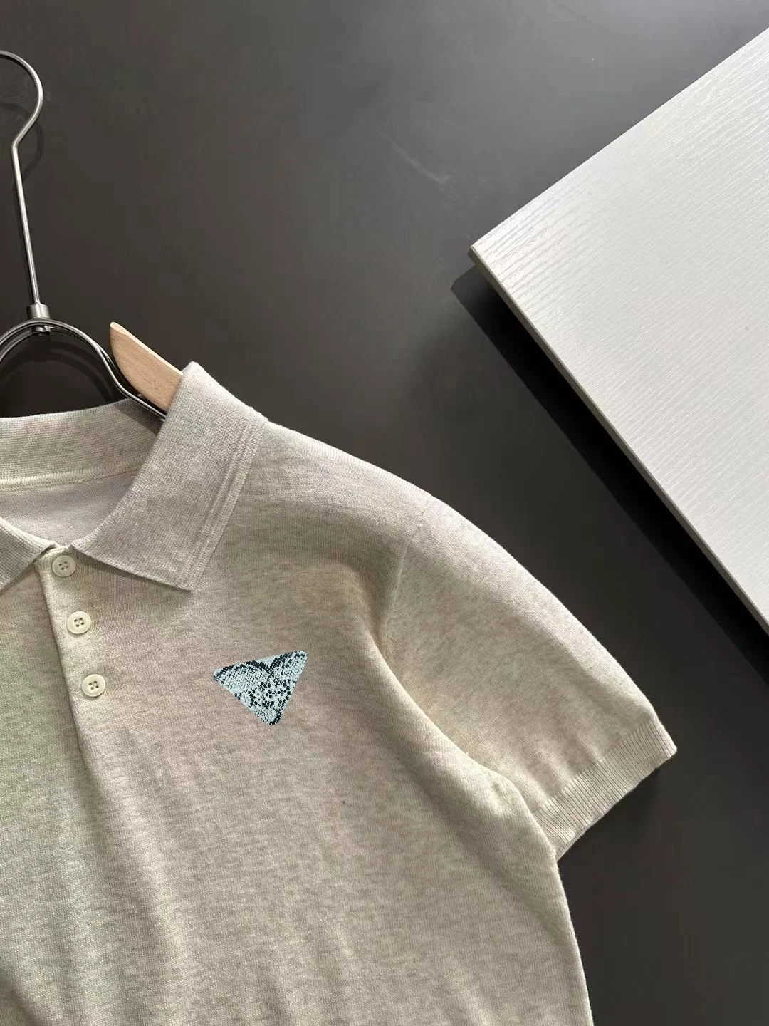 Logo-Embroidered Silk-Blend Knit Polo Shirt D21013166 — view 2