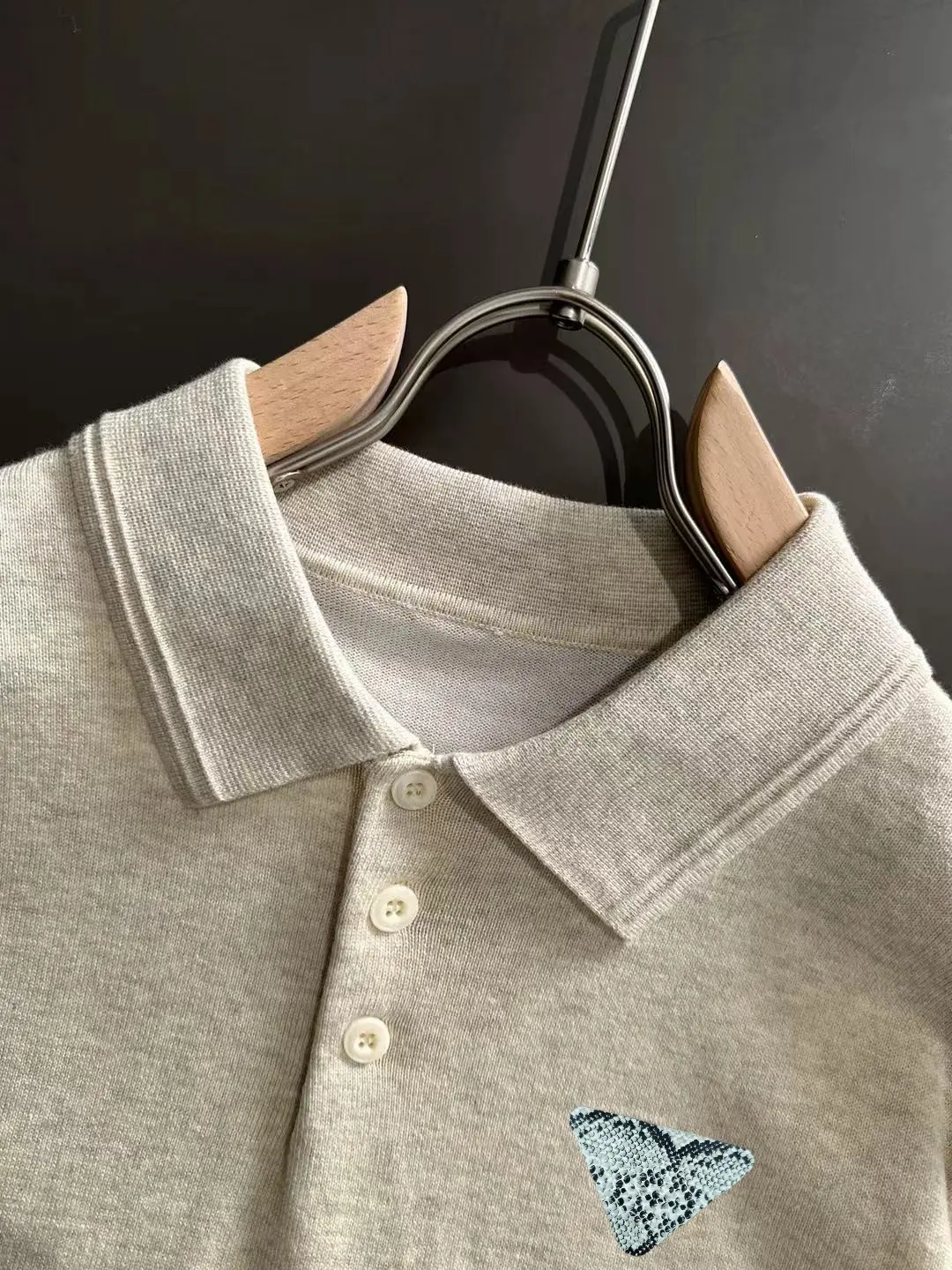 Logo-Embroidered Silk-Blend Knit Polo Shirt D21013166 — view 3