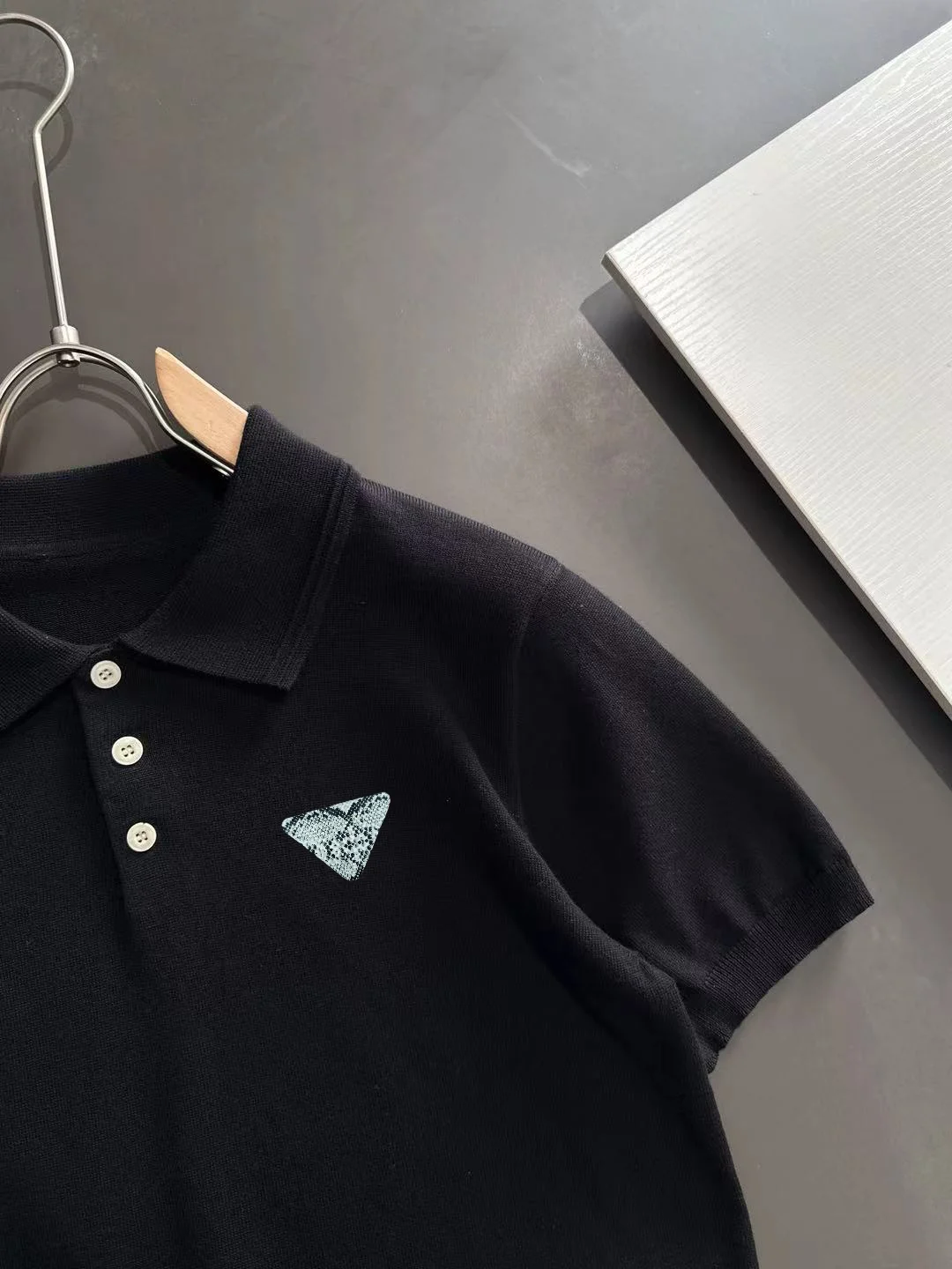 Logo-Embroidered Silk-Blend Knit Polo Shirt D21013164 — view 2