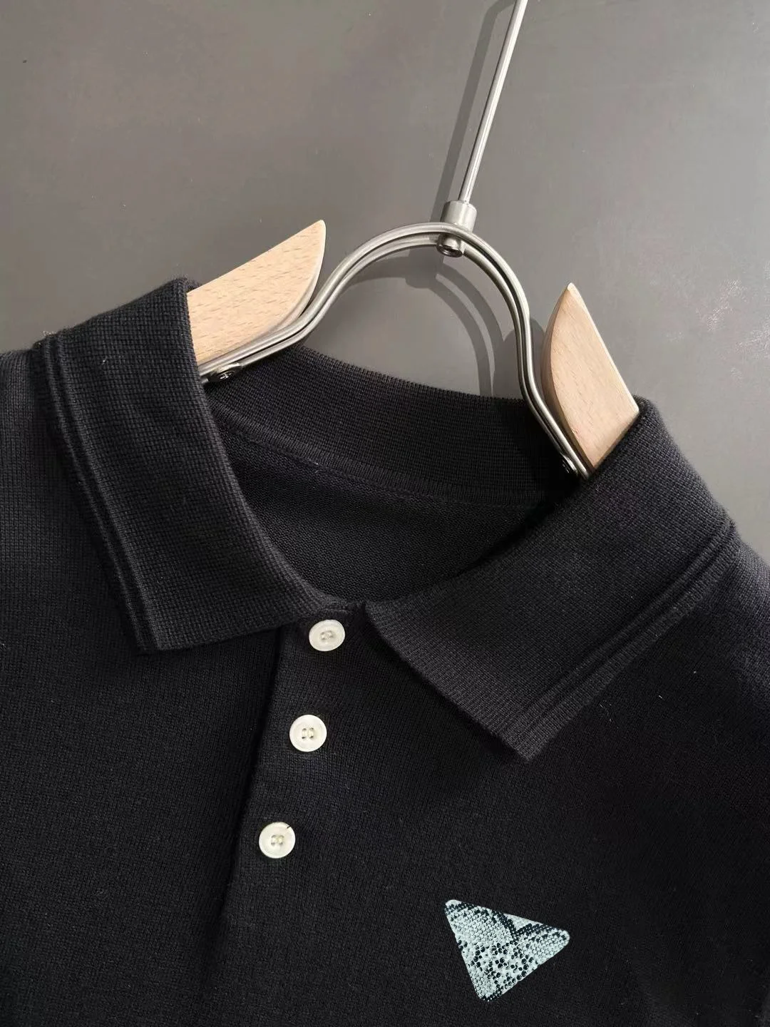 Logo-Embroidered Silk-Blend Knit Polo Shirt D21013164 — view 3