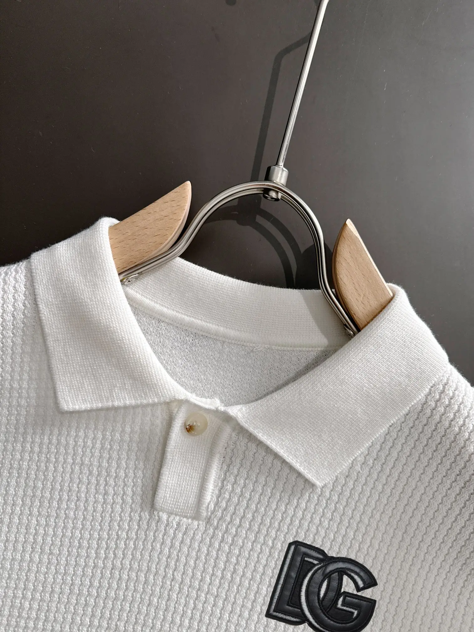 Logo-Appliqué Waffle-Knit Polo Shirt D21013192 — view 3