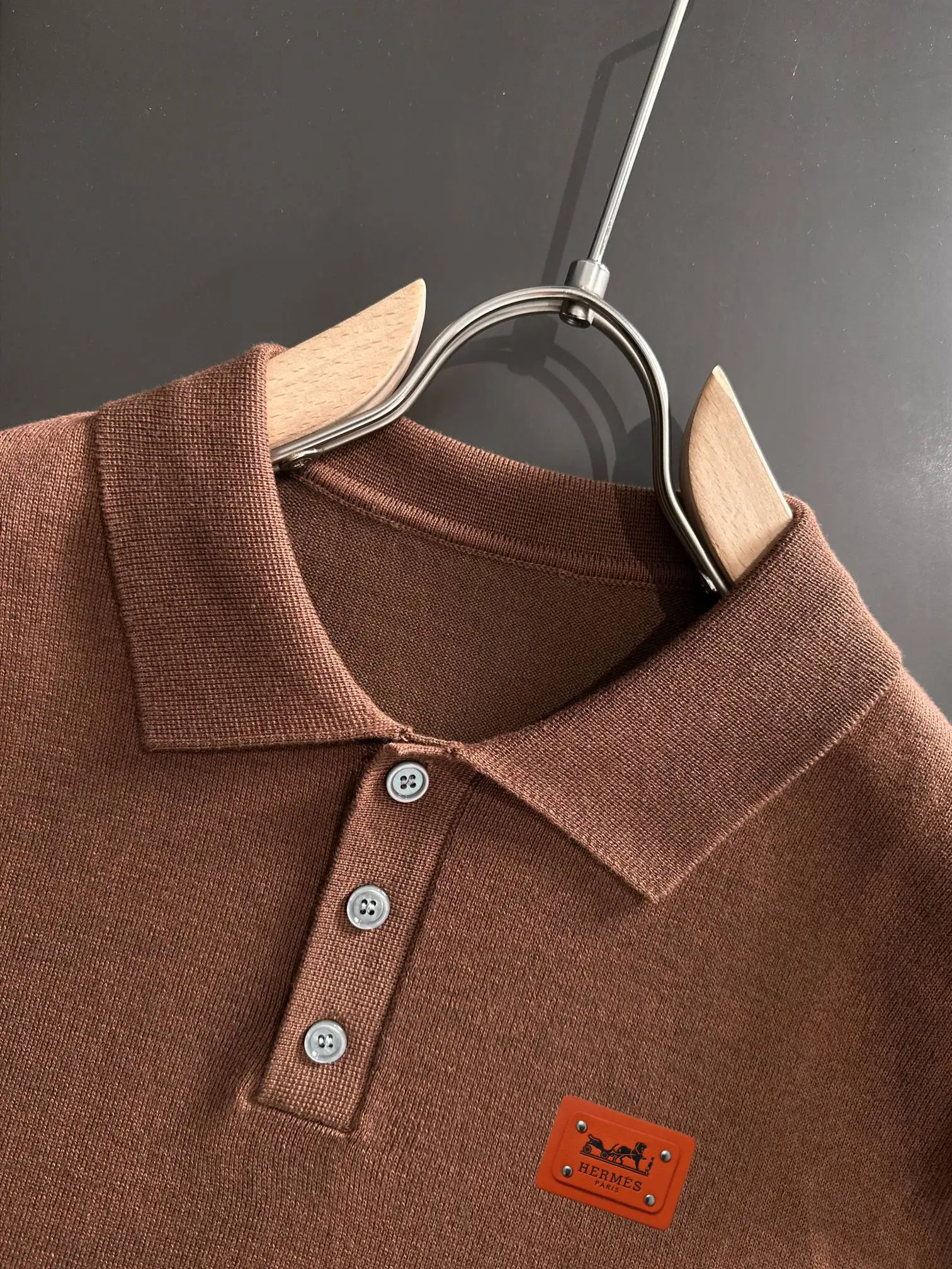 Contrast Stitch Knit Polo Shirt D21013172 — view 3