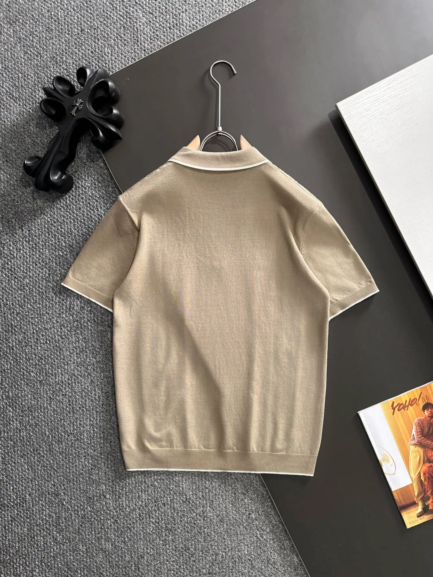 Cable-Knit Quarter-Zip Polo Shirt D21013196 — view 9