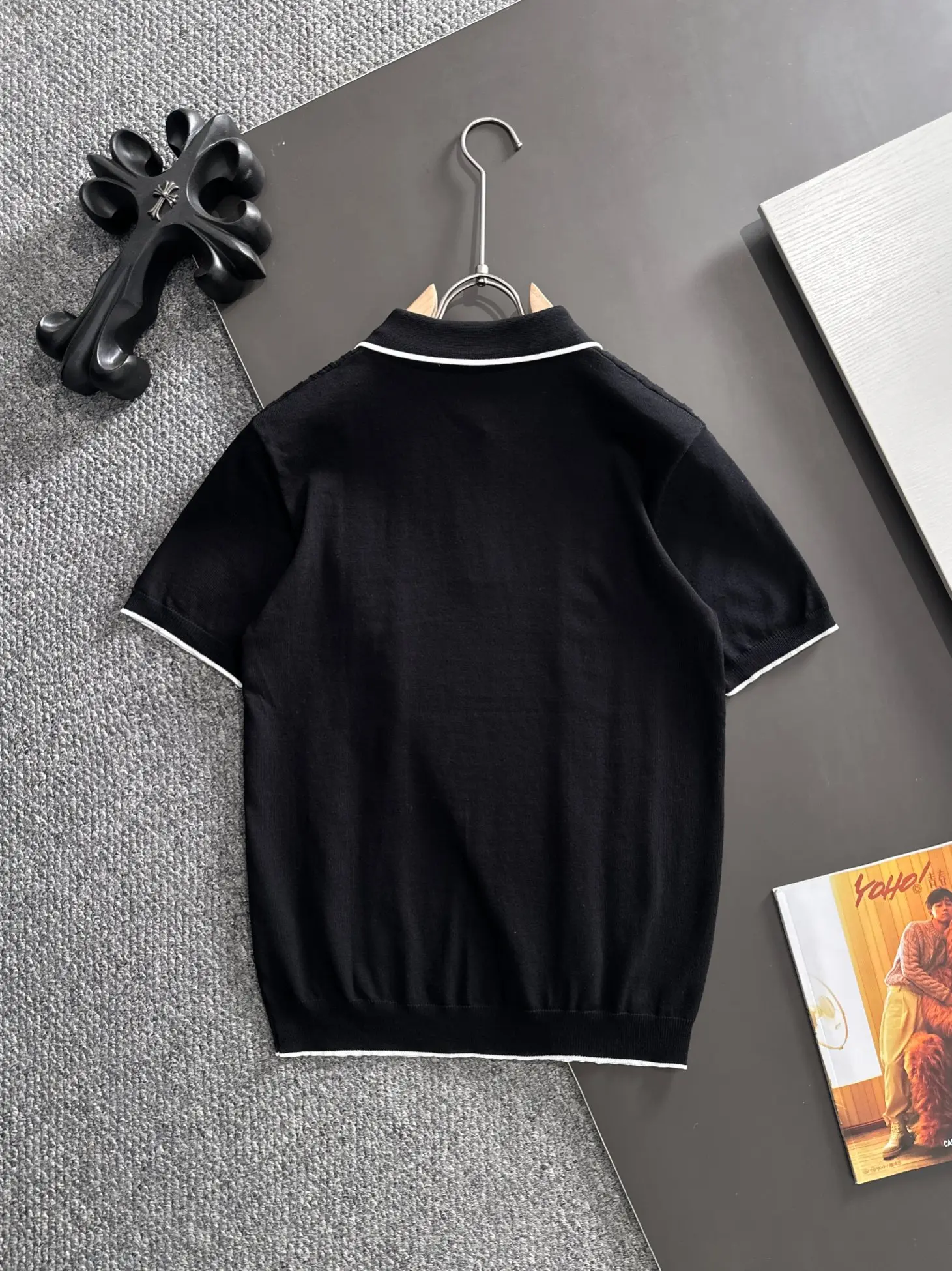 Cable-Knit Quarter-Zip Polo Shirt D21013195 — view 9