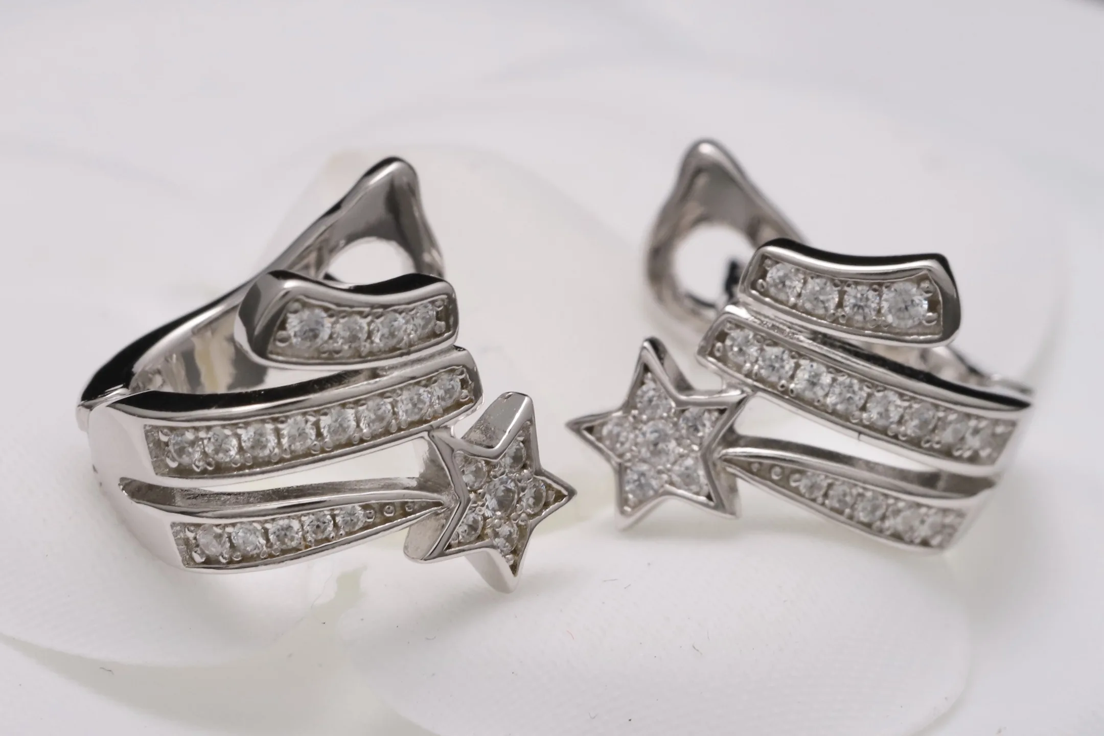 Comète Shooting Star Stud Earrings (Sterling Silver) D19017132 — view 3