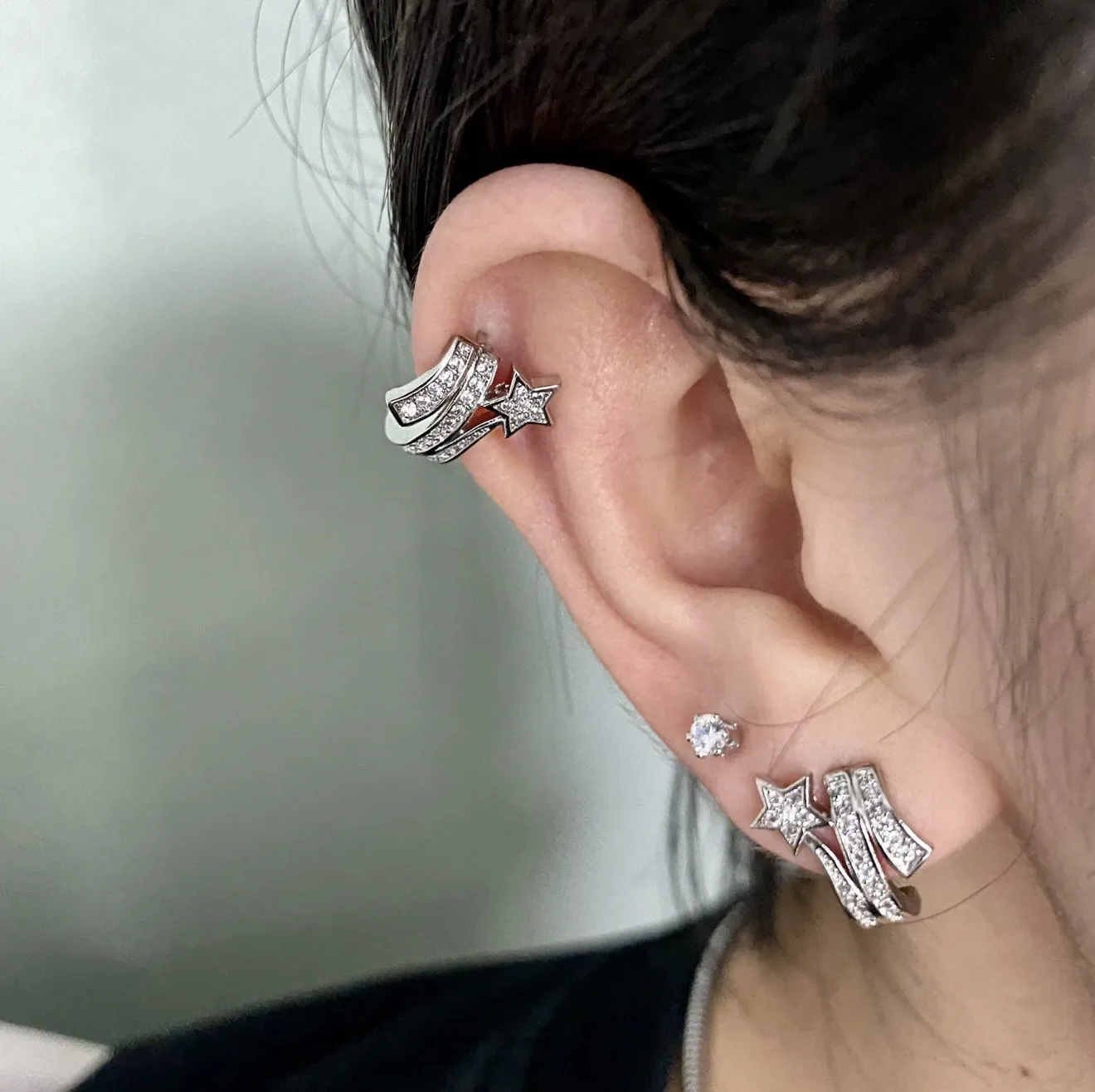 Comète Shooting Star Stud Earrings (Sterling Silver) D19017132 — view 8