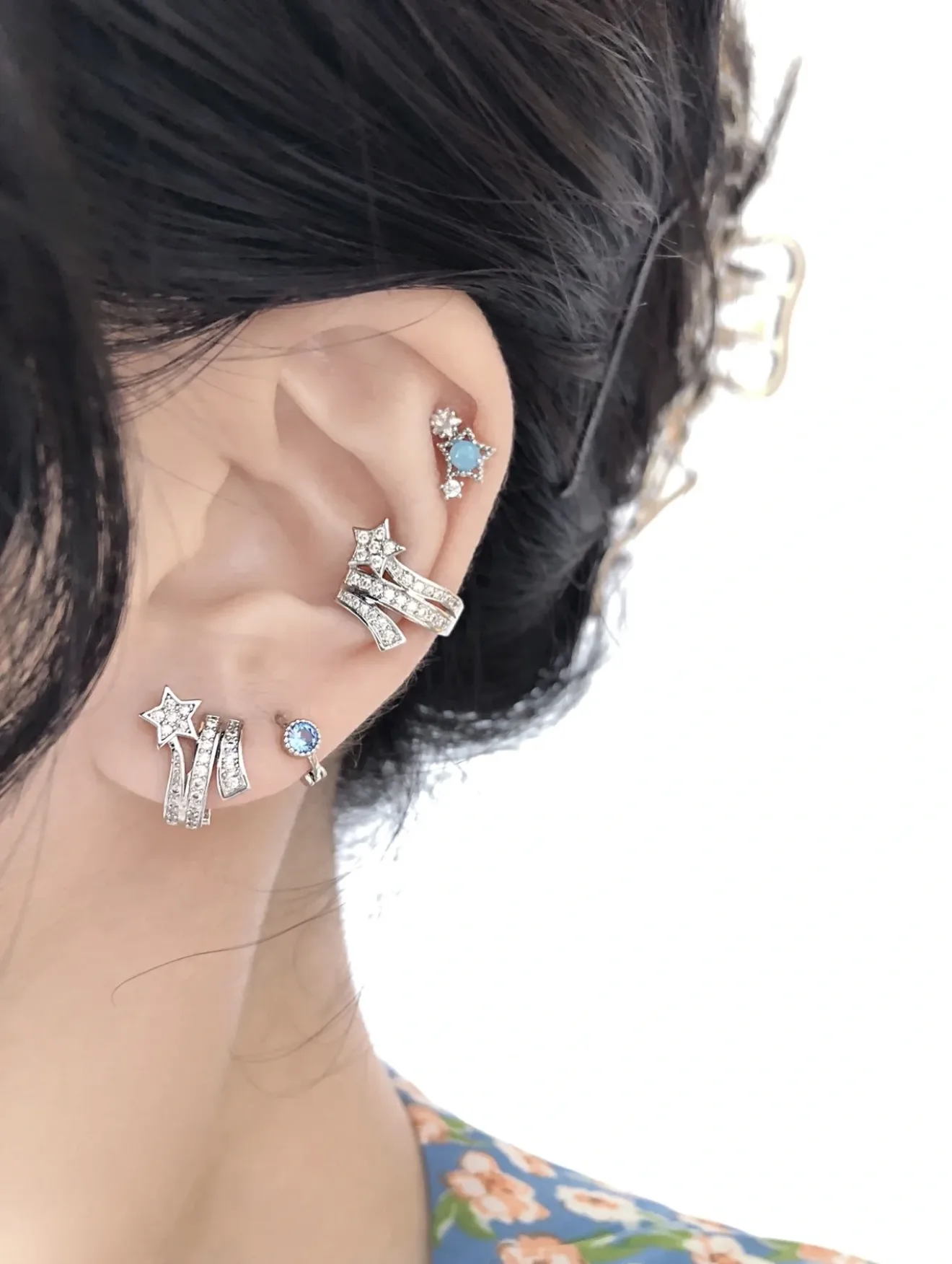 Comète Shooting Star Stud Earrings (Sterling Silver) D19017132 — view 9