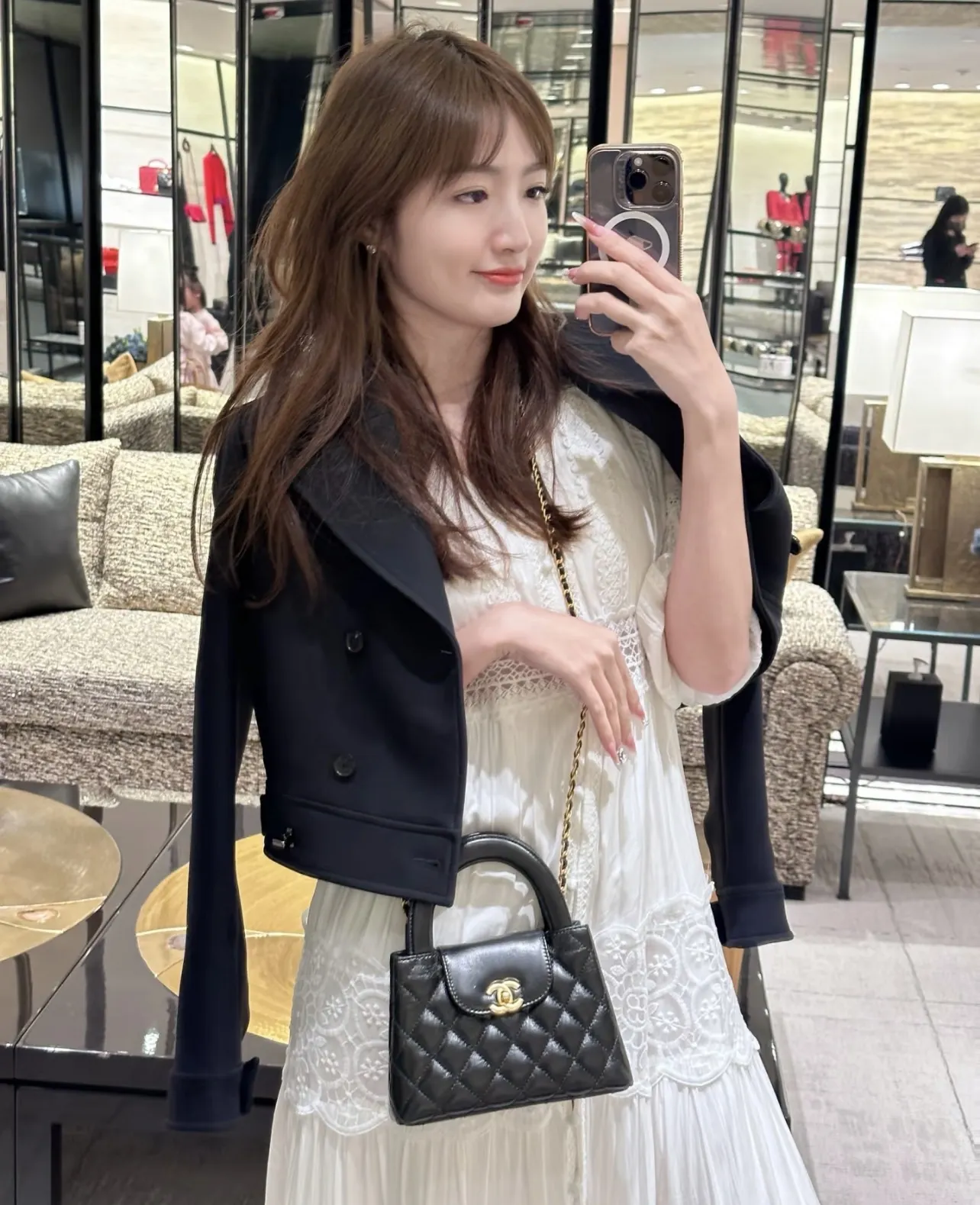Quilted Leather Top-Handle Bag D41017846 — view 8