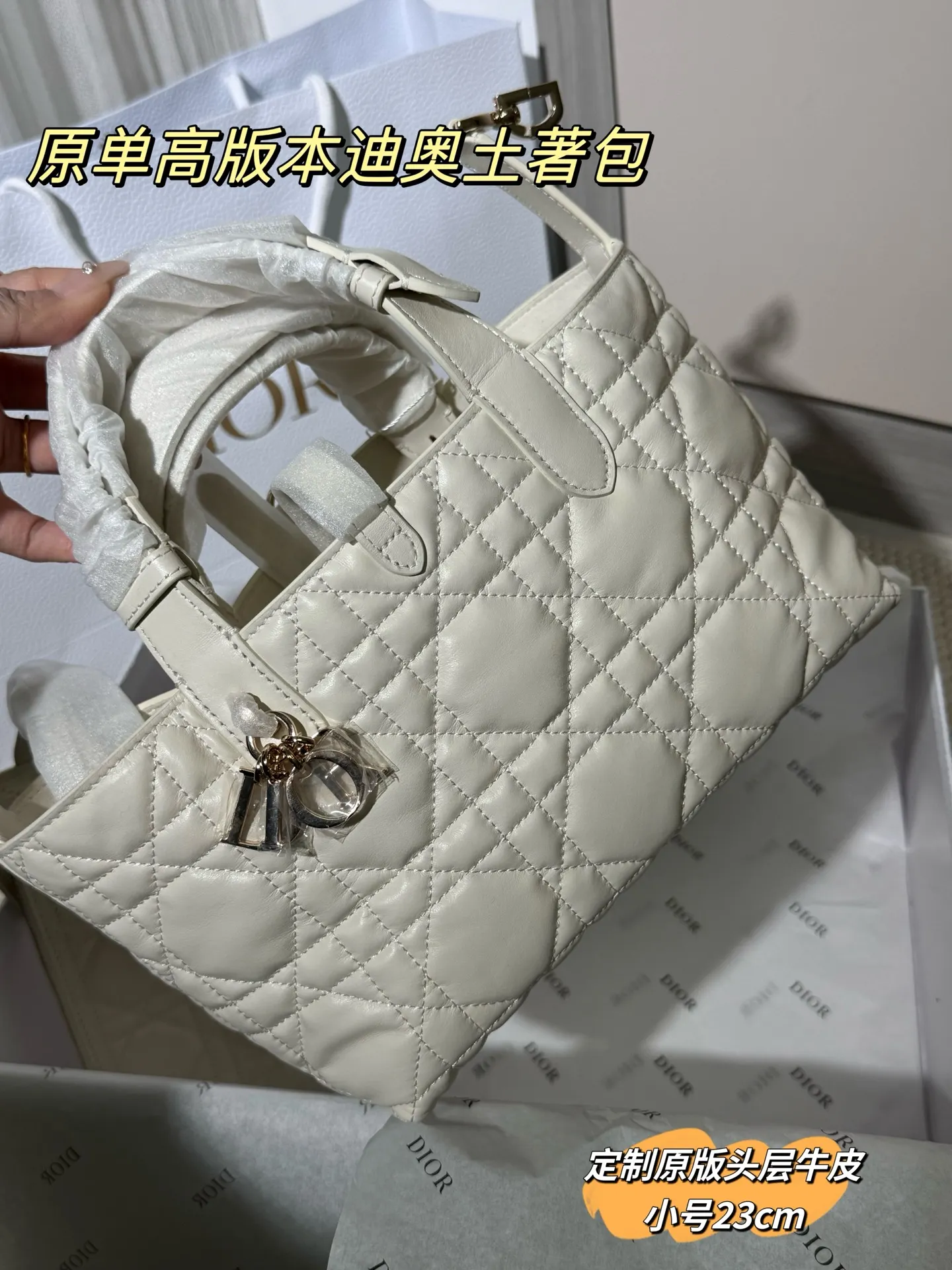 Dior Quilted Leather Top-Handle Bag D77017768 — view 24
