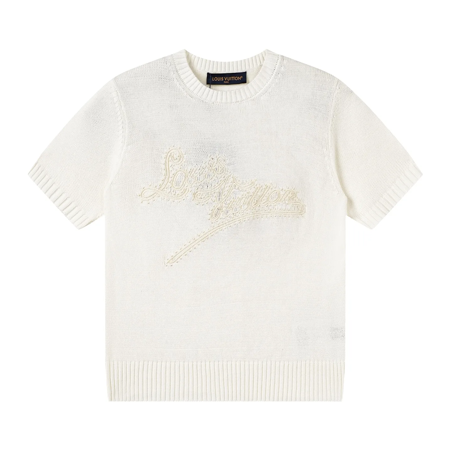 Monogram Embroidered Wool-Blend Knit Top D15520348 — view 2