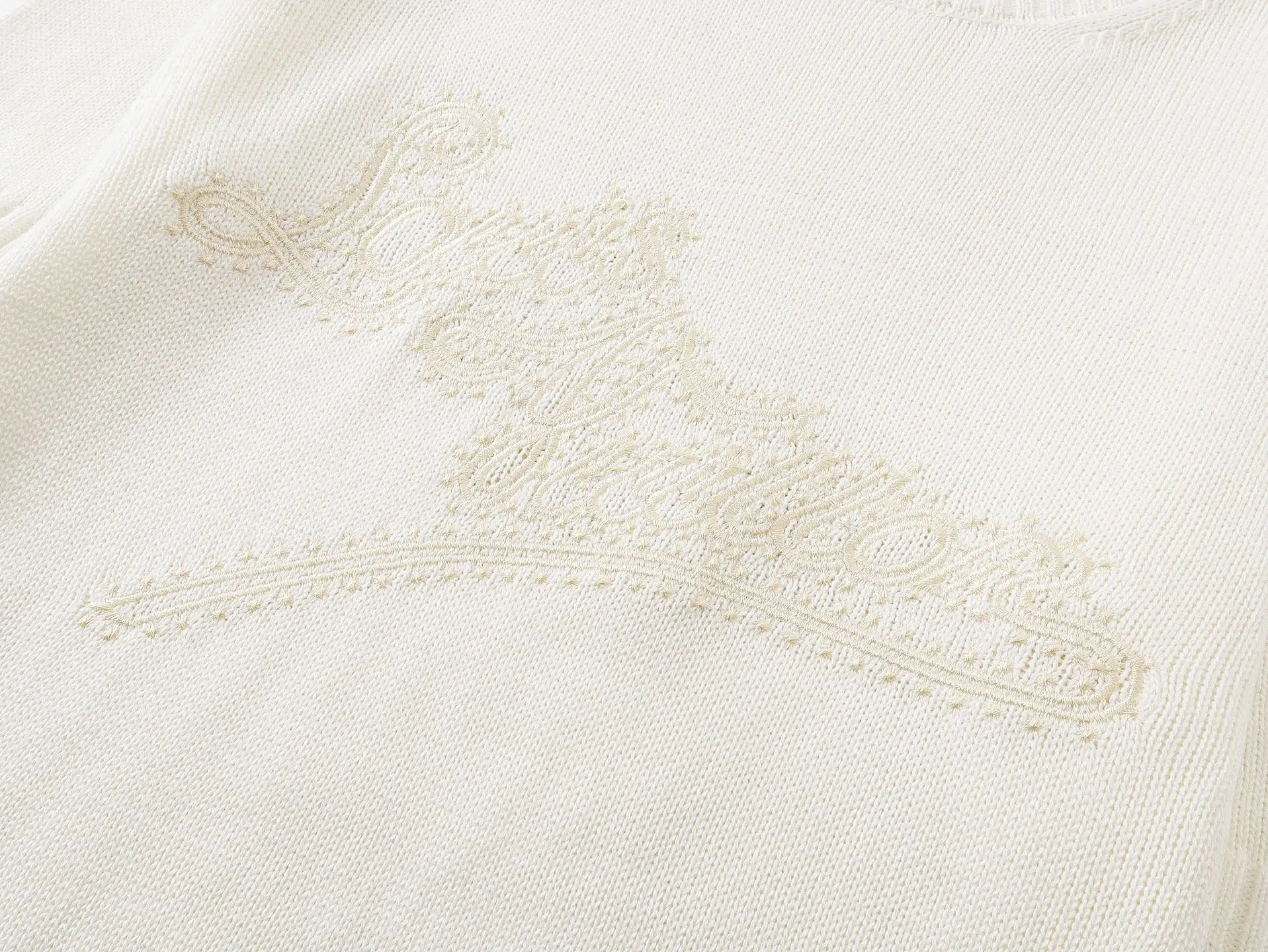 Monogram Embroidered Wool-Blend Knit Top D15520348 — view 6