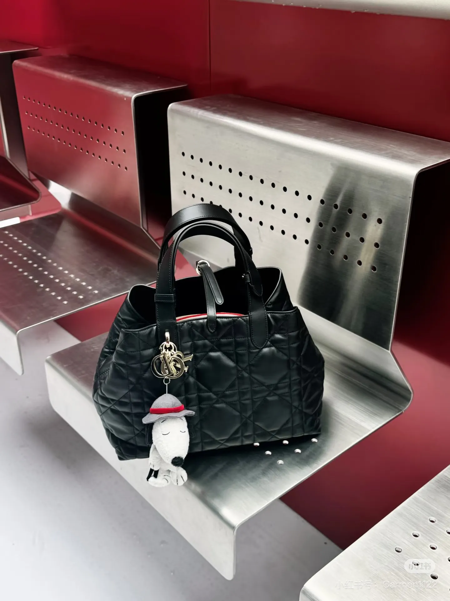 Quilted Leather Top-Handle Bag D79017763 — view 9