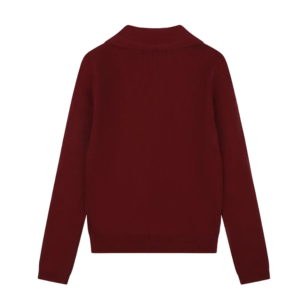 Slim-Fit Wool-Blend Polo Sweater D17021422 — view 2