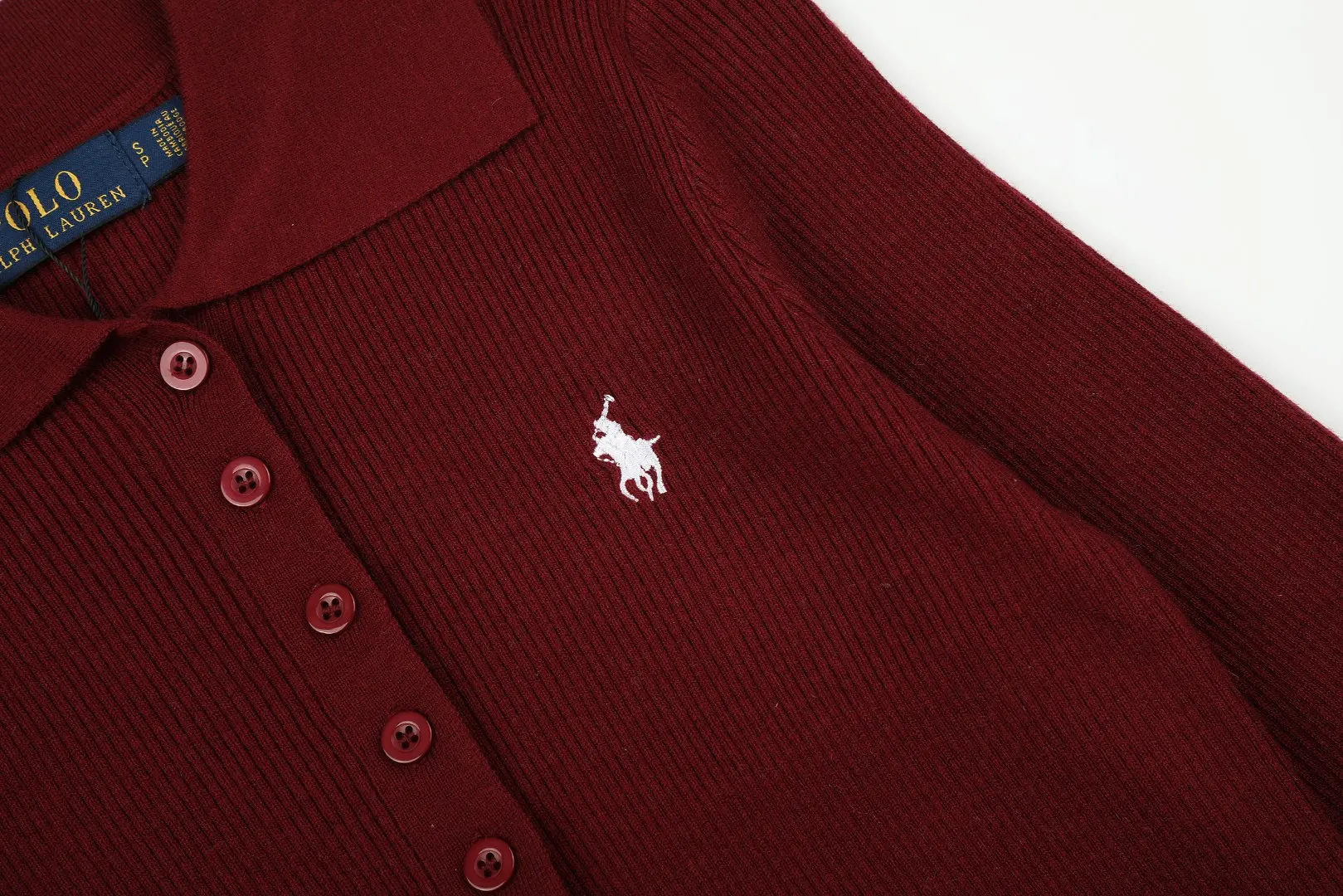 Slim-Fit Wool-Blend Polo Sweater D17021422 — view 5