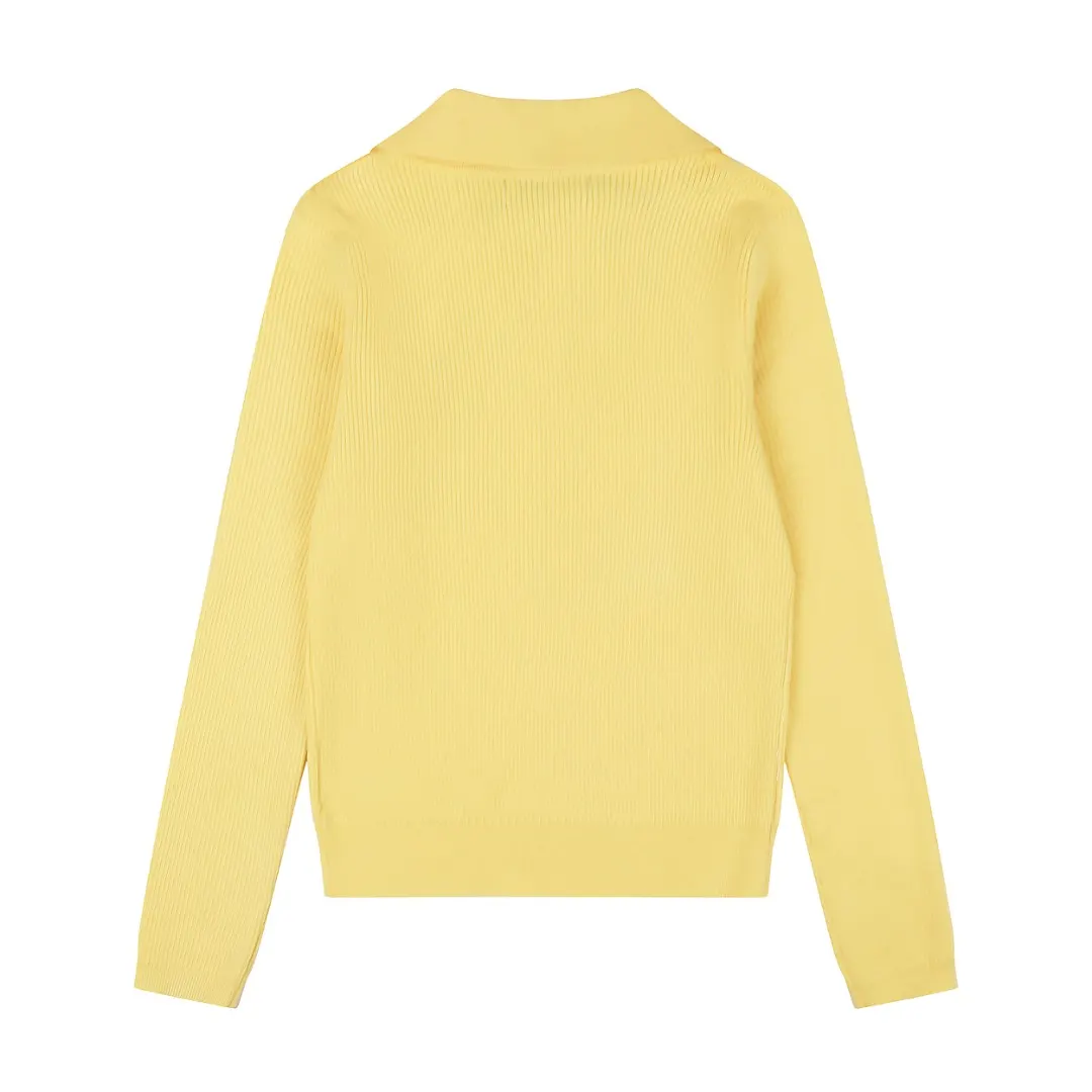 Polo Collar Wool-Blend Knit Sweater D17021665 — view 2