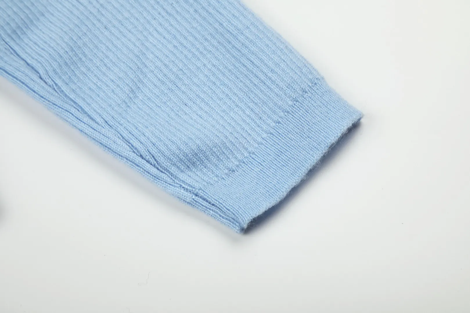 Ribbed Wool-Blend Polo Sweater D17021666 — view 7
