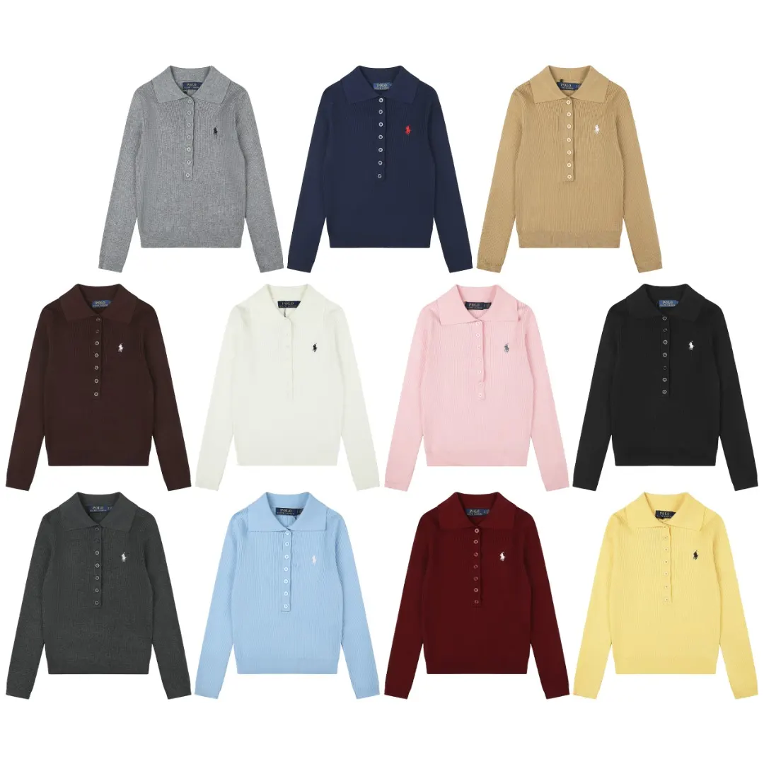 Ribbed Wool-Blend Polo Sweater D17021666 — view 10