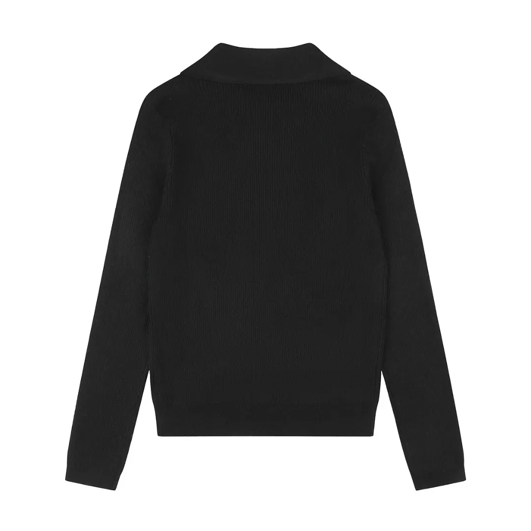 Polo Collar Wool-Blend Knit Sweater D17021662 — view 2