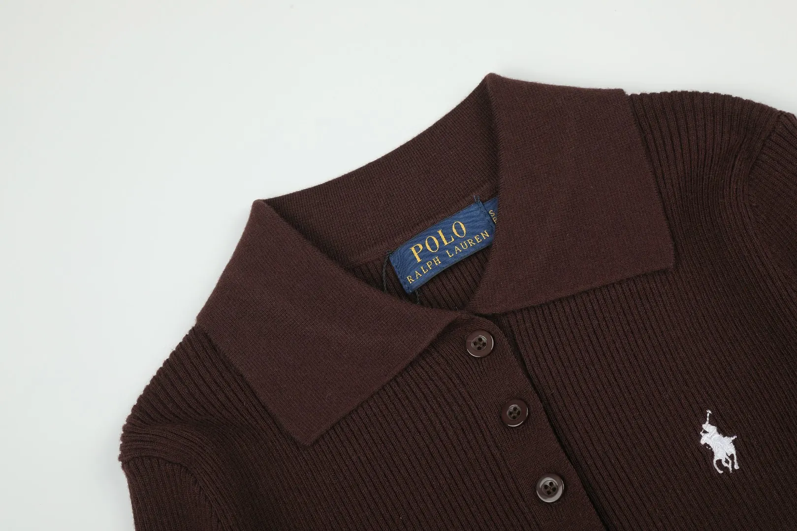 Polo Collar Wool-Blend Knit Sweater D17021664 — view 3
