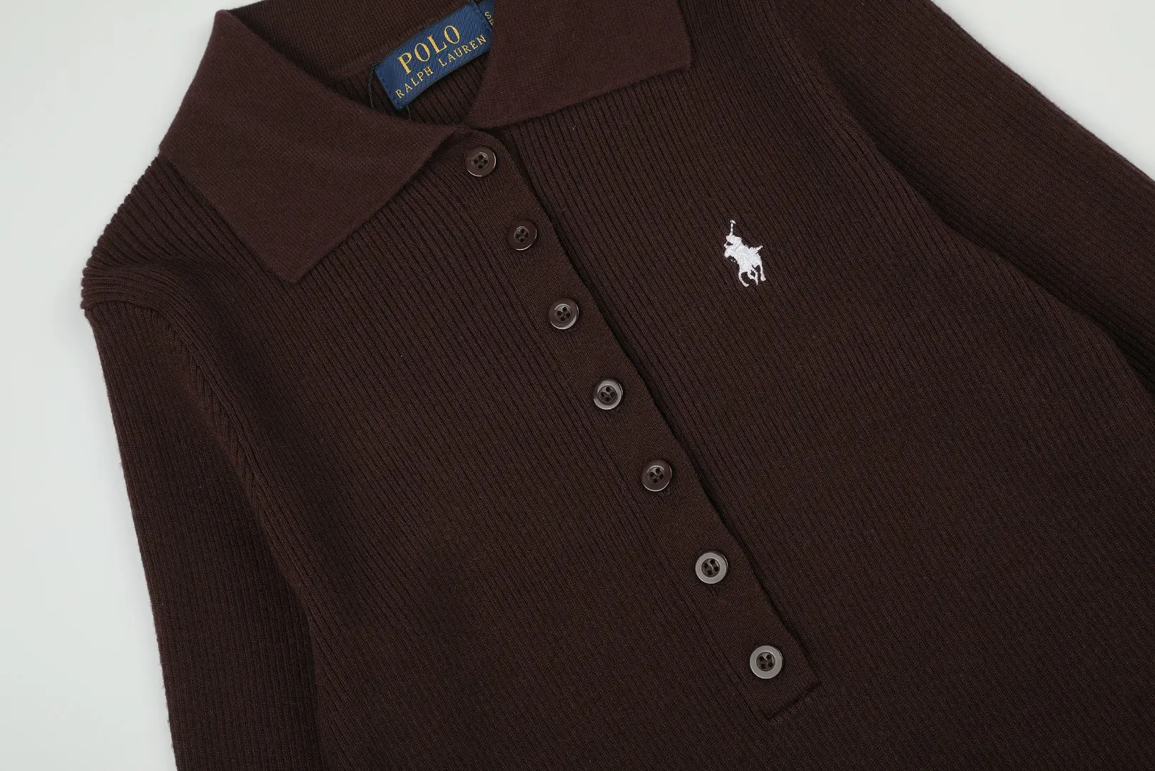Polo Collar Wool-Blend Knit Sweater D17021664 — view 4