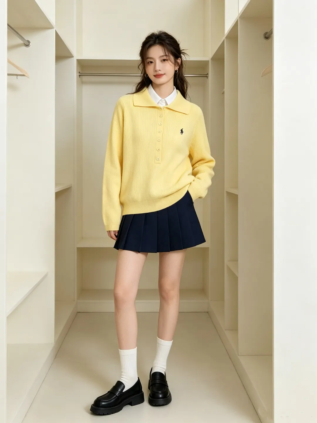Slim-Fit Wool-Blend Polo Sweater D17021657 — view 19