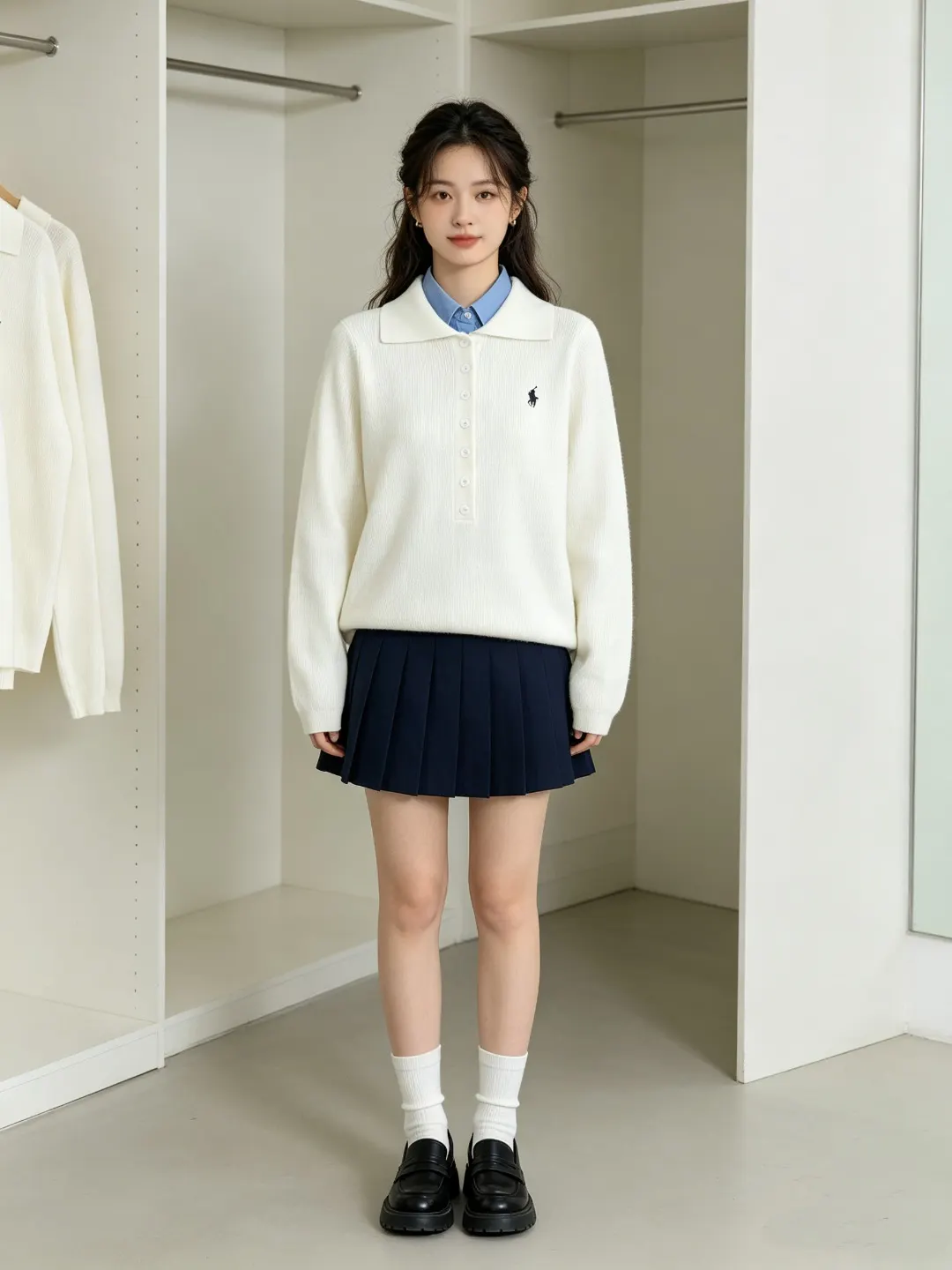 Slim-Fit Wool-Blend Polo Sweater D17021657 — view 21